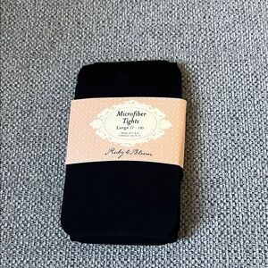 NWT Ruby & Bloom Black Microfiber Tights - Girl’s Size L (7-10)